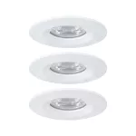 PAULMANN Oprawa do wbudowania NOVA COIN LED Mini stała zestaw 3x4W 310lm 65mm 2700K IP44 230V biały mat