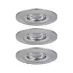 PAULMANN Oprawa do wbudowania NOVA COIN LED Mini stała zestaw 3x4W 310lm 65mm 2700K IP44 230V szczotkowane żelazo