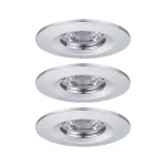 PAULMANN Oprawa do wbudowania NOVA COIN LED Mini stała zestaw 3x4W 310lm 65mm 2700K IP44 230V chrom mat