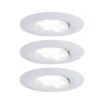 PAULMANN Zestaw opraw do wbudowania CALLA LED DIM 3x5.2W 460lm okrągła wychylna 4000K IP65 230V biały matowy