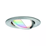 PAULMANN Oprawa do wbudowania NOVA PLUS COIN LED SH Zigbee wychylna 5.2W 400lm 84mm 2700-6500K IP23 230V szczotkowane żelazo