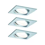 PAULMANN Oprawa do wbudowania NOVA LED DIM wychylna zestaw 3xGU10 6.5W 460lm 84x84mm 2700K IP23 230V chrom