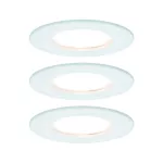 PAULMANN Oprawa do wbudowania NOVA COIN LED DIM stała zestaw 3x6W 470lm 78mm 2700K IP44 230V biały mat