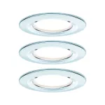 PAULMANN Oprawa do wbudowania NOVA COIN LED DIM stała zestaw 3x6W 470lm 78mm 2700K IP44 230V chrom
