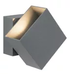 PAULMANN Oprawa elewacyjna CYBO LED 2x3W 2700K 355lm IP65 100x100mm 230V szary / aluminium