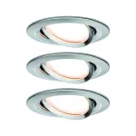 PAULMANN Oprawa do wbudowania NOVA COIN LED DIM wychylna 6W 470lm 84mm 2700K IP23 230V szczotkowane żelazo