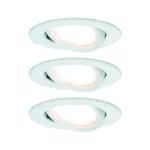 PAULMANN Oprawa do wbudowania NOVA COIN LED DIM wychylna zestaw 3x6W 470lm 84mm 2700K IP23 230V biały mat