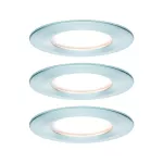 PAULMANN Oprawa do wbudowania NOVA COIN LED DIM stała zestaw 3x6W 470lm 78mm 2700K IP44 230V aluminium