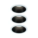 PAULMANN Oprawa do wbudowania COLE COIN LED 3-STEP DIM 3x6W 470lm 2700K IP44 230V biały / czarny matowy