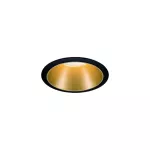 PAULMANN Oprawa do wbudowania COLE COIN LED 3-STEP DIM zestaw 3x6W 470lm 2700K IP44 230V Czarny/Złoty-matowy