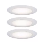 PAULMANN Premium zestaw opraw wbudowanych Suon ściemniana IP44 3x6,5W 230V 2700K Satynowany