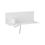 PAULMANN Oprawa ścienna DEVARA E27 max.1x40W +USB 230V biały /metal