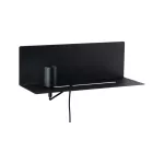 PAULMANN Oprawa ścienna DEVARA E27 max.1x40W +USB 230V czarny /metal