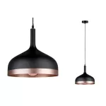 PAULMANN Neordic Embla Lampa wisząca max. 1x20W E27 230V Czarny/Miedziany Metal