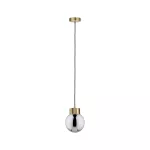 PAULMANN Neordic Linja Lampa wisząca max. 1x20W E27 230V Szkło przydymione/ Mosiądz Szczotkowany