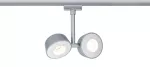 PAULMANN URail System Spot Double Pellet 2x4W Chrom Mat/Biały 230V