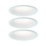 PAULMANN Oprawa do wbudowania CYMBAL COIN LED DIM zestaw 3x6.7W 430lm 2700K IP44 230V biały matowy