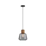 PAULMANN Neordic Elia Lampa wisząca max. 1x20W E27 230V Szkło przydymione/Korek