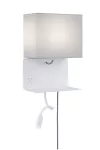 PAULMANN Oprawa ścienna MERANI LED/E27 max.1x40W/3W 120lm 230V szary / biały / tkanina / metal