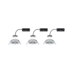 PAULMANN Zestaw Premium Coin Slim ściemniany LED 3x6,8W 2700K 230V 51mm Chrom/Aluminium