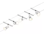 PAULMANN System linkowy zestaw Salt max5x10W GU5,3 Chrom mat/Chrom 12V DC 60VA twszt/metal