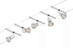 PAULMANN System linkowy zestaw Salt max5x10W GU5,3 Chrom mat/Chrom 12V DC 60VA twszt/metal