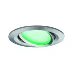 PAULMANN Oprawa do wbudowania NOVA PLUS COIN LED RGBW SH Zigbee wychylna zestaw 3x5.2W 400lm 84mm 2700-6500K IP23 230V szczotkowane żelazo