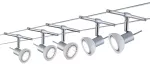 PAULMANN System linkowy Sheela max. 5x10W GU5,3 Chrom Mat/Opal 230/12V 60VA Metal/Szkło