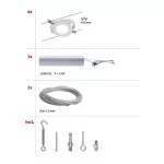 PAULMANN RoundMac LED system linkowy DC 4x4W Biały Mat 230V/12V DC 36VA Metal