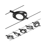 PAULMANN System linkowy RoundMac czarny mat/ chrom max. 5x4,5W bez lampki DC