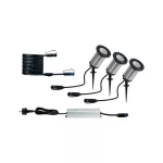 PAULMANN Reflektor ogrodowy Plug & Shine CLASSIC zestaw kompletny 3X5W DIM 3000K IP65 24V antracyt / metal