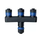 PAULMANN Rozdzielacz Plug & Shine 1in-3out IP68 czarny tworzywo sztuczne