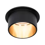 PAULMANN Oprawa do wbudowania GIL COIN LED 3-STEP DIM 6W 470lm 2700K IP44 230V czarny matowy/ złoty