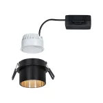 PAULMANN Oprawa do wbudowania GIL COIN LED 3-STEP DIM 6W 470lm 2700K IP44 230V czarny matowy/ złoty