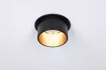 PAULMANN Oprawa do wbudowania GIL COIN LED 3-STEP DIM 6W 470lm 2700K IP44 230V czarny matowy/ złoty