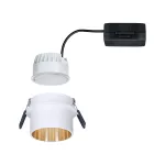 PAULMANN Oprawa do wbudowania GIL COIN LED 3-STEP DIM 6W 470lm 2700K IP44 230V biały matowy/ złoty