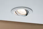 PAULMANN Oprawa do wbudowania NOVA COIN LED DIM wychylna okrągła GU10 max.35W 93mm IP65 230V biały mat / chrom