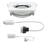 PAULMANN Oprawa do wbudowania NOVA COIN LED DIM wychylna kwadratowa GU10 max.35W 93x93mm IP65 230V biały mat / chrom