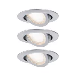 PAULMANN Zestaw Oprawa wbudowana 3-st ściemnianie ruchoma LED 3x7W 3000K 230V Chrom Mat/Tworzywo sztuczne
