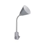 PAULMANN Lampa wtyczkowa JANUS elastyczne ramię E14 max. 20W 230V szary