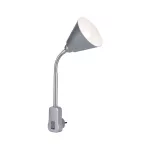 PAULMANN Lampa wtyczkowa JANUS elastyczne ramię E14 max. 20W 230V szary