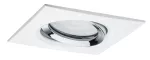 PAULMANN Oprawa do wbudowania NOVA PLUS LED DIM wychylna GU10 7W 460lm 93x93mm 2700K IP65 230V biały/ chrom mat