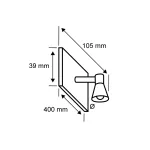 PAULMANN Oprawa ścienna EVIE LED nad lustro 8W 610lm 3000K IP44 400mm 230V chrom/ tworzywo sztuczne
