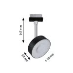 PAULMANN Reflektor na szynoprzewód URail CIRCLE LED DIM 5W 152lm 2700K 230V czarny matowy/ metal