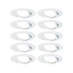 PAULMANN Oprawa wbudowana Base ruchoma max. 10x10W GU10 230V 51mm Biały/Metal
