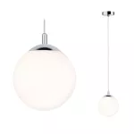 PAULMANN Lampa wisząca GLOBE E27 max. 20W IP44 E27 230V satynowe szkło / chrom