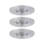 PAULMANN Oprawa do wbudowania NOVA COIN LED Mini stała zestaw 3x4W 310lm 65mm 2700K IP44 230V aluminium
