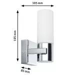 PAULMANN Oprawa ścienna łazienkowa GEMINI zestaw 2szt. E14 max.20W IP44 230V chrom satyna / metal szkło