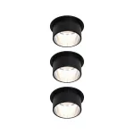PAULMANN Oprawa do wbudowania GIL COIN LED 3-STEP DIM zestaw 3x6W 470lm 2700K IP44 230V czarny matowy/ szczotkowane żelazo
