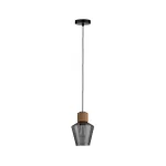 PAULMANN Neordic Edla Lampa wisząca max. 1x20W E27 230V Szkło przydymione/Korek